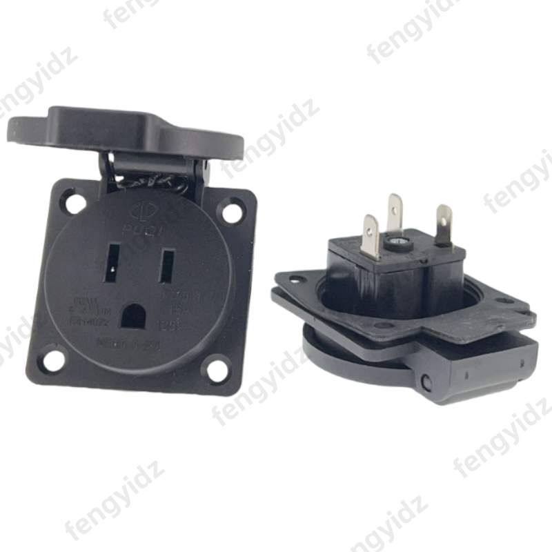 Outdoor Power Receptacle - Siyah 125 V 15A 20A IP44