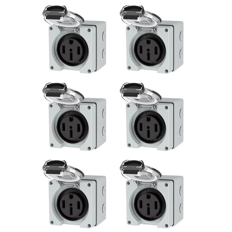Outdoor Power Receptacle - Y17A 6X 50Amp Güç Çıkış Kutusu,