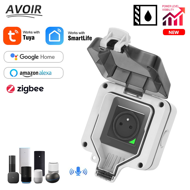 Outdoor Zigbee Power Plug - Avoir Zigbee Tuya IP66 açık su