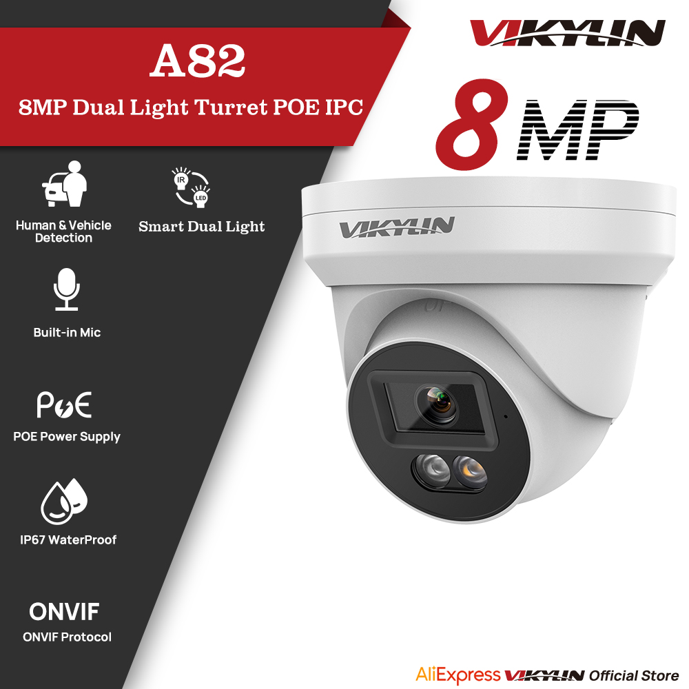 Outdoor Power G Motion - VIKYLIN 8MP IP Güvenlik Kamerası Poe