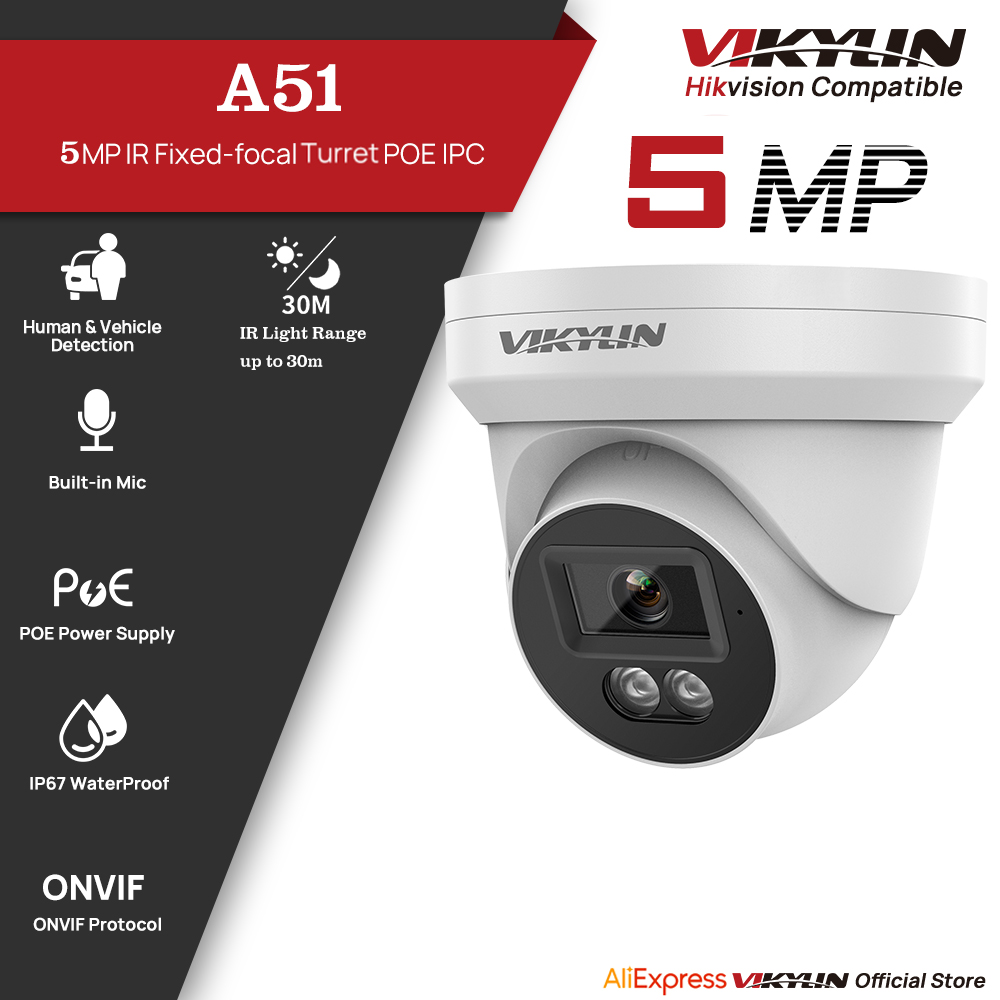 Outdoor Power G Motion - VIKYLIN 5MP IP Güvenlik Kamerası, IR