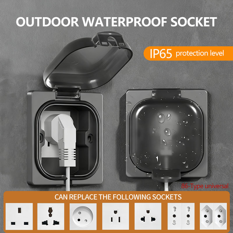 Outdoor Power Receptacle - IP65 Su Geçirmez Dış Mekan Prizi,