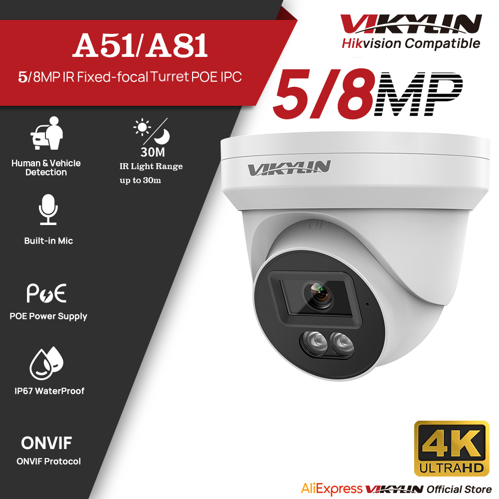 Outdoor Power G Motion - VIKYLIN 5/8MP HD IP Güvenlik Kamerası