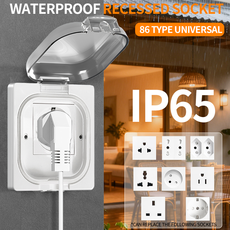 Outdoor Power Receptacle - IP65 Su Geçirmez Dış Mekan Prizi