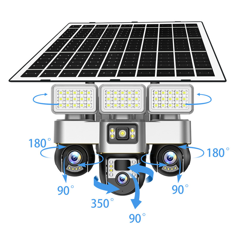 Outdoor Power G Motion - 3 Ekranlı 3 Lensli 6MP Solar