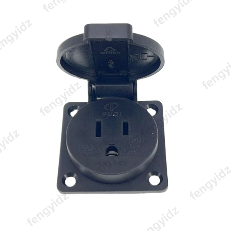 Siyah 125 V 15A 20A IP44 CE Am - Outdoor Power Receptacle incelemesi ve fiyatı