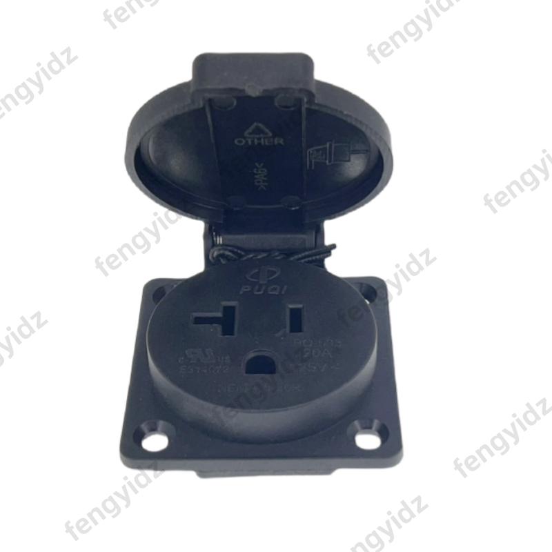 Siyah 125 V 15A 20A IP44 CE Am - Outdoor Power Receptacle incelemesi ve fiyatı