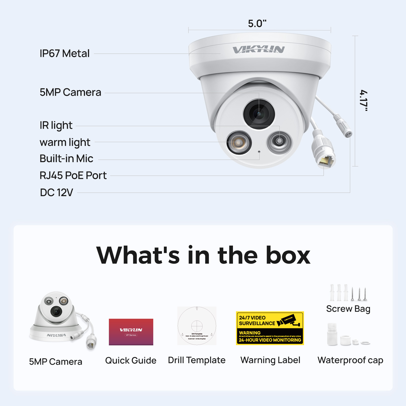 VIKYLIN 5MP Akıllı Çift Işıklı - Outdoor Power G Motion incelemesi ve fiyatı