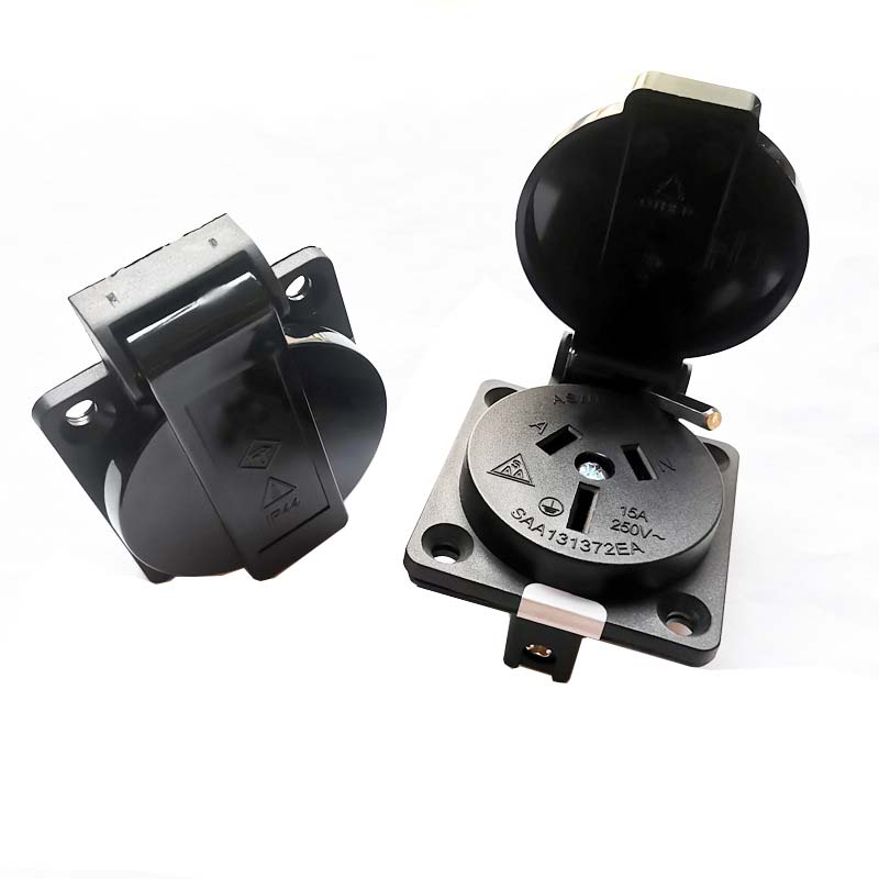 2 adet siyah 10A 15A avustraly - Outdoor Power Receptacle incelemesi ve fiyatı