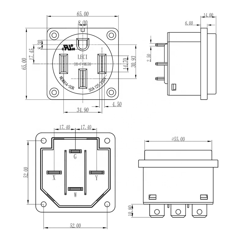 NEMA 14-50R Priz 50 Amp RV Güç - Outdoor Power Receptacle incelemesi ve fiyatı