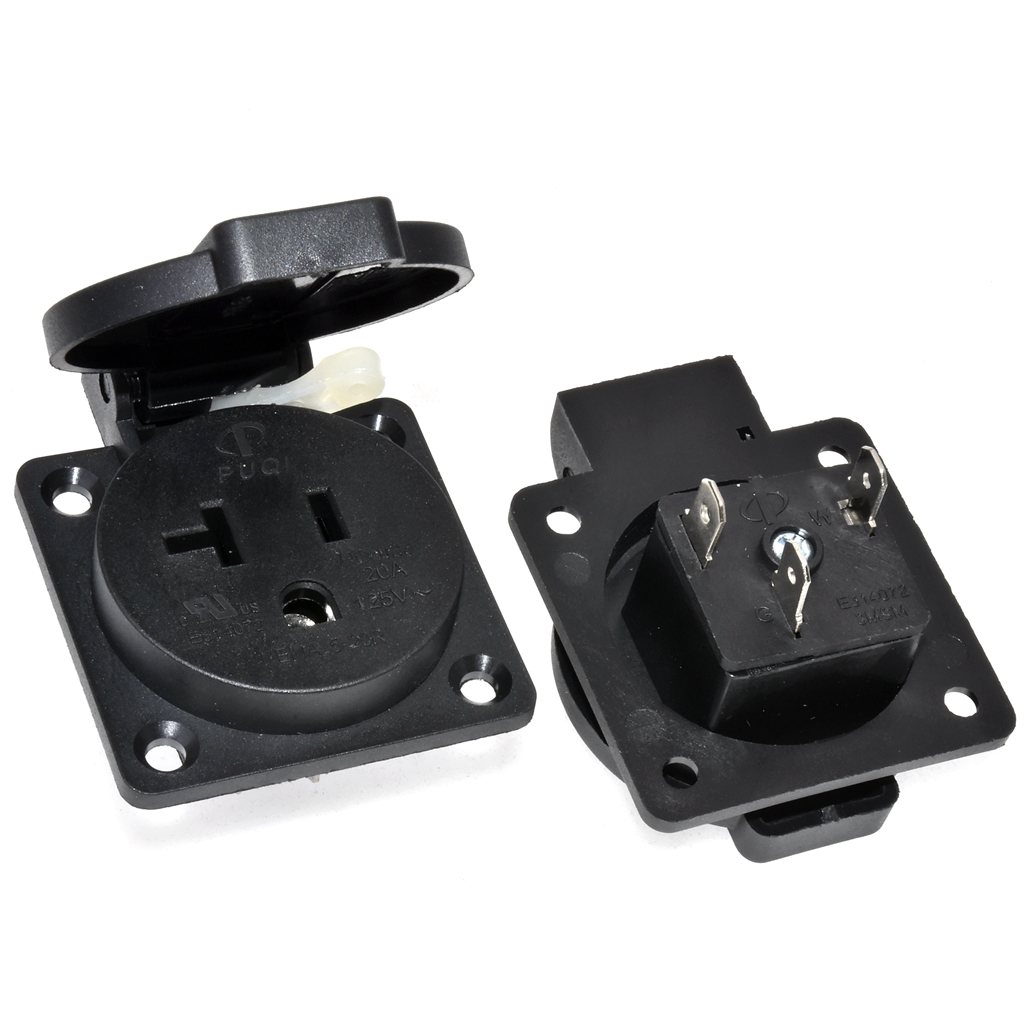 Siyah 125V 15A 20A IP44 CE ame - Outdoor Power Receptacle incelemesi ve fiyatı