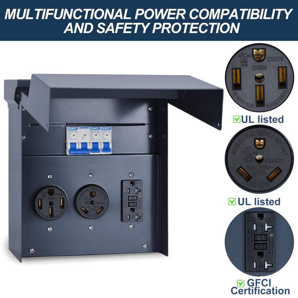 Kesiciye Sahip RV Elektrik Pan - Outdoor Power Receptacle incelemesi ve fiyatı