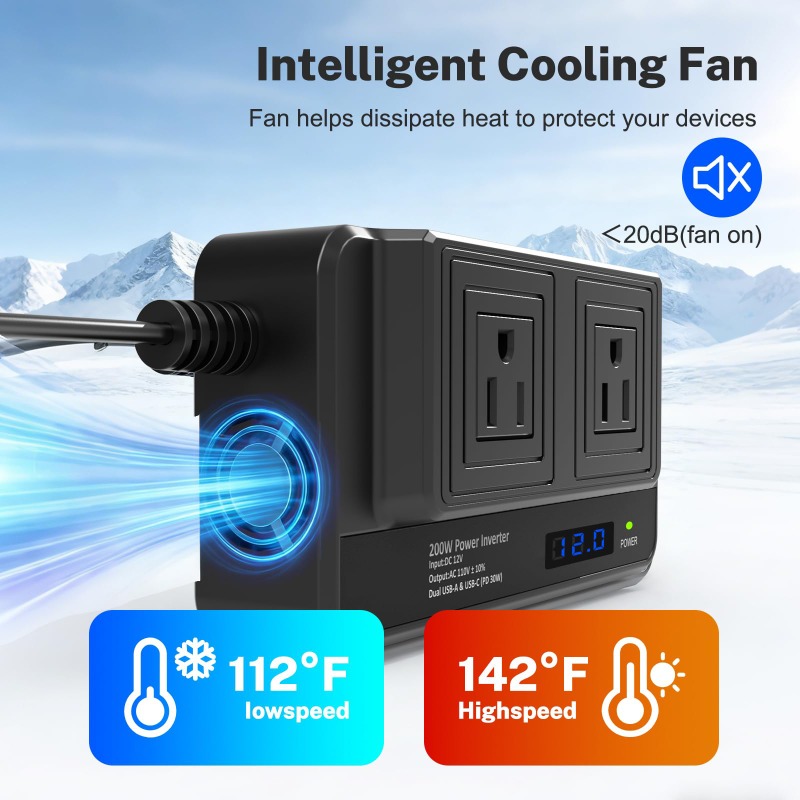 200W Araç İnvertörü Güç Dönüşt - Outdoor Power Inverter incelemesi ve fiyatı