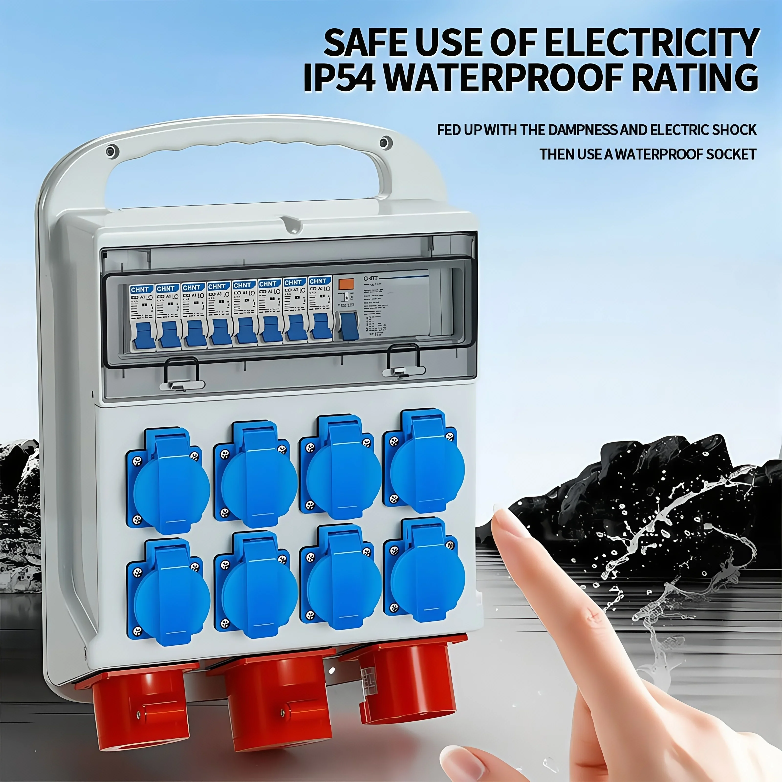 IP54 16A Su Geçirmez Endüstriy - Outdoor Power Outlet Box incelemesi ve fiyatı