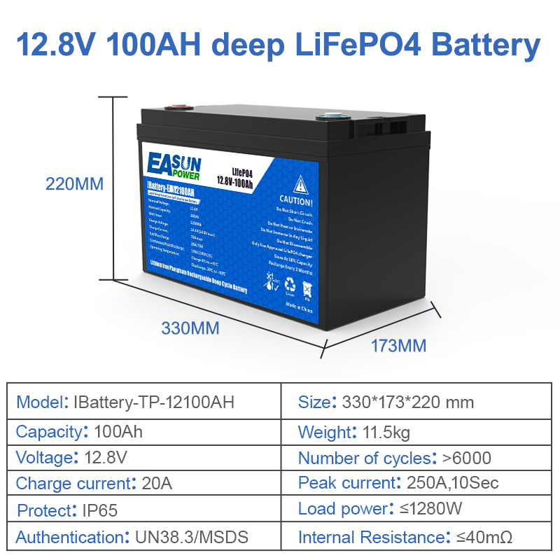 EASUN POWER 12V 100Ah LiFePO4  - Outdoor Power Inverter incelemesi ve fiyatı