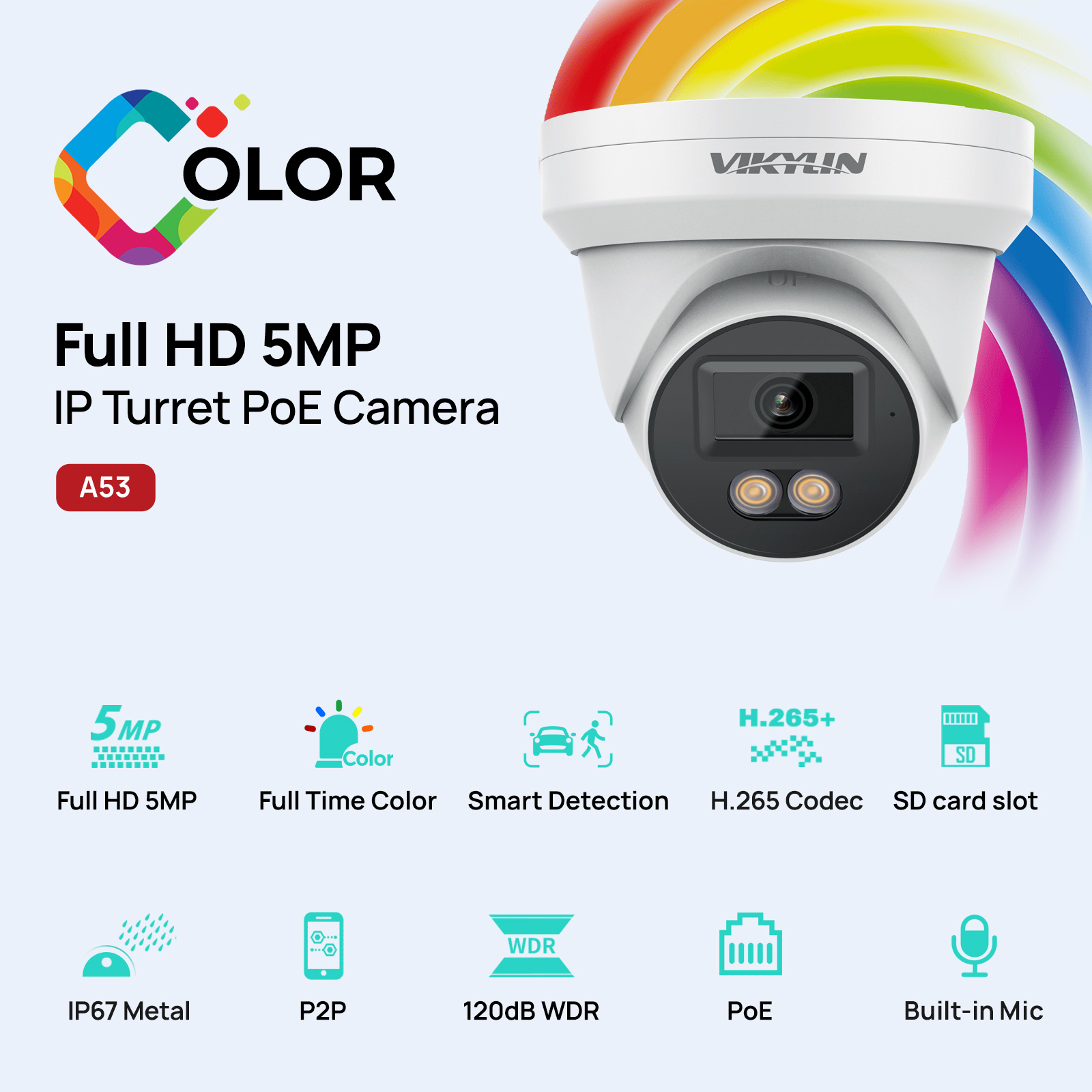 VIKYLIN 5MP IP Güvenlik Kamera - Outdoor Power G Motion incelemesi ve fiyatı