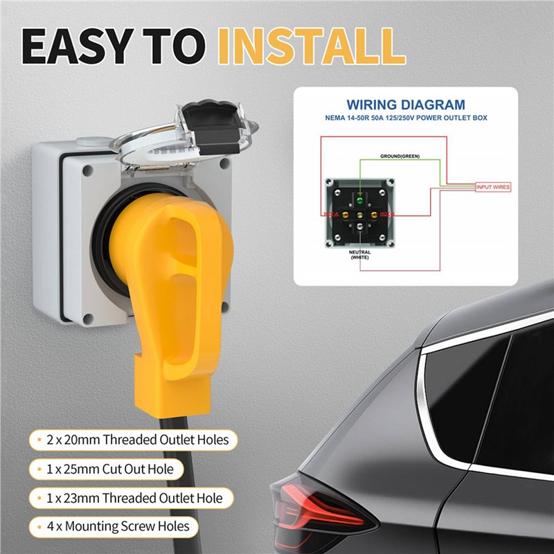 ABZL 6X 50Amp Güç Çıkış Kutusu - Outdoor Power Receptacle incelemesi ve fiyatı