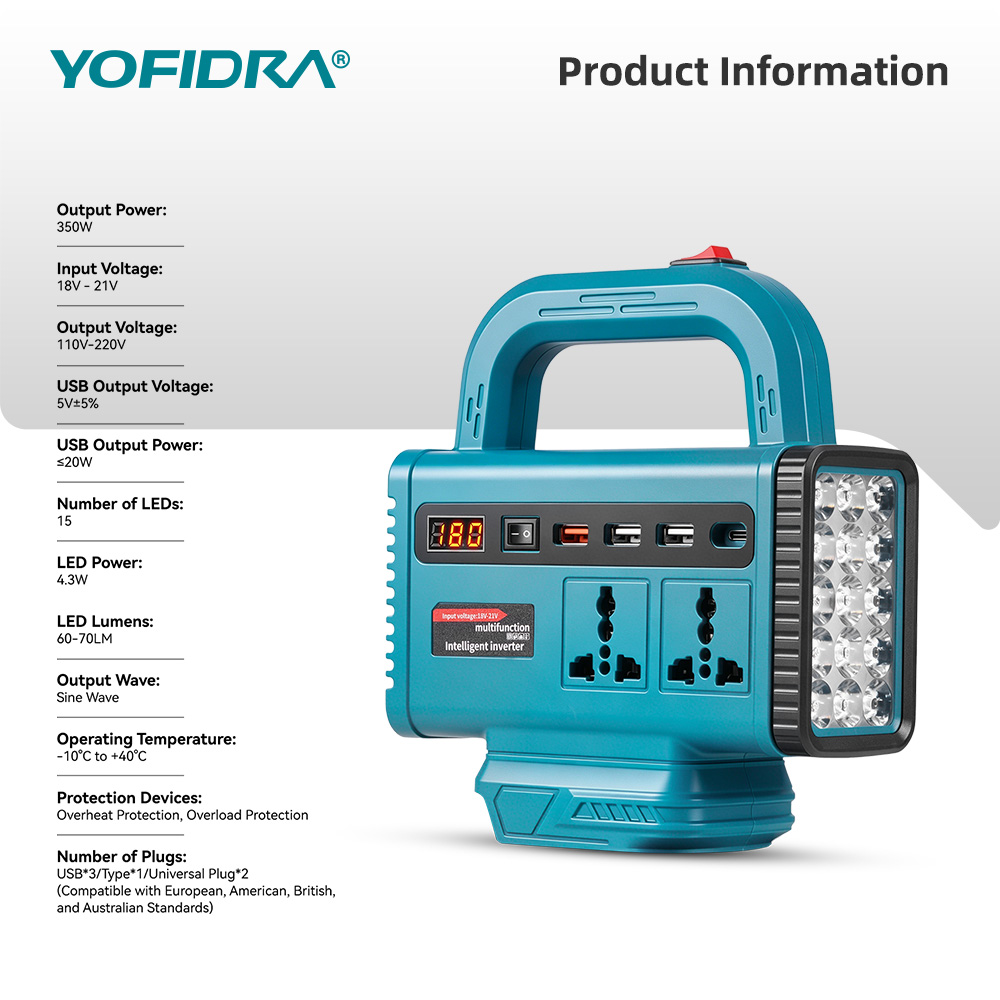 YOFIDRA 220V Taşınabilir Güç İ - Outdoor Power Inverter incelemesi ve fiyatı