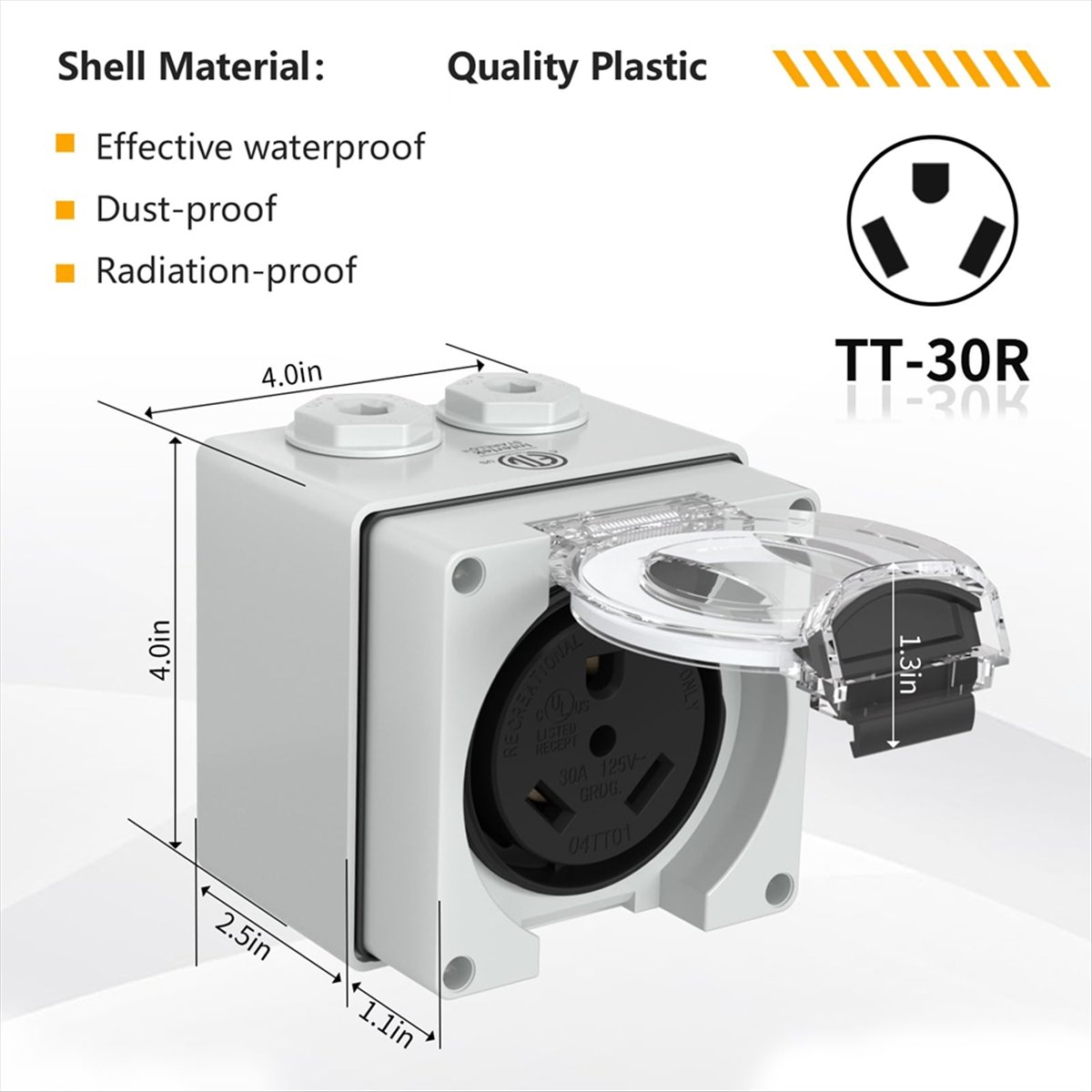HHTL 30Amp Güç Çıkış Kutusu, 1 - Outdoor Power Receptacle incelemesi ve fiyatı