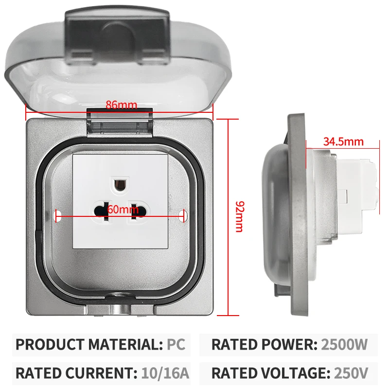 IP65 Su Geçirmez Dış Mekan Pri - Outdoor Power Receptacle incelemesi ve fiyatı