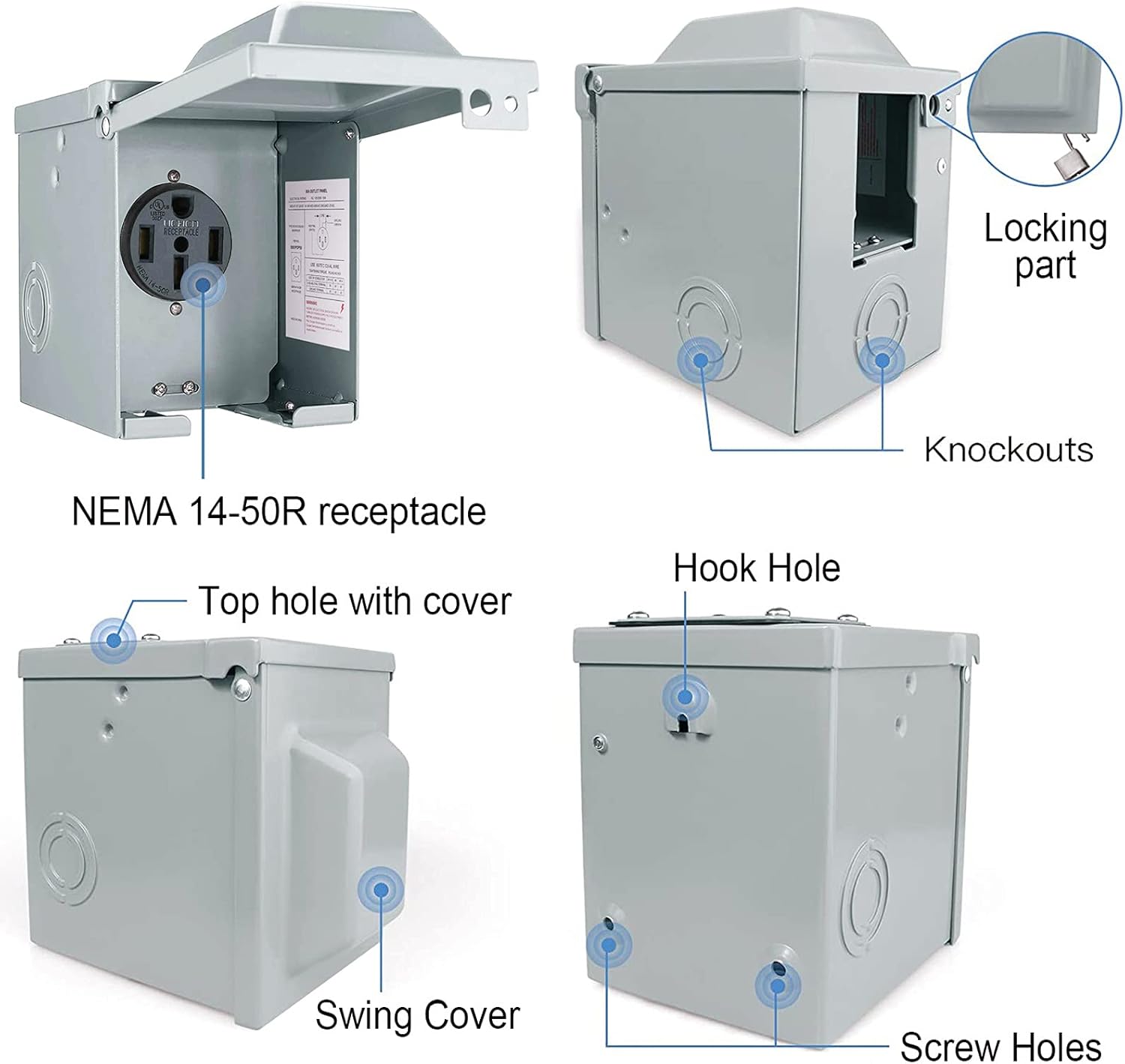 30/50 Amp 125/250 Volt RV Güç  - Outdoor Power Receptacle incelemesi ve fiyatı