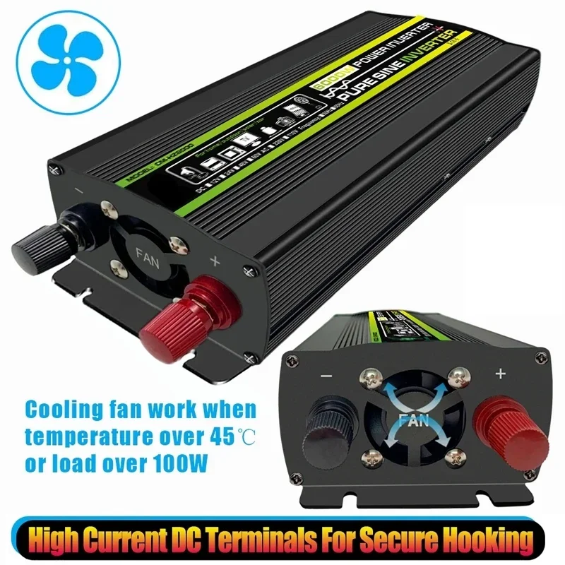 6000W DC12/24V AC 220V saf sin - Outdoor Power Inverter incelemesi ve fiyatı